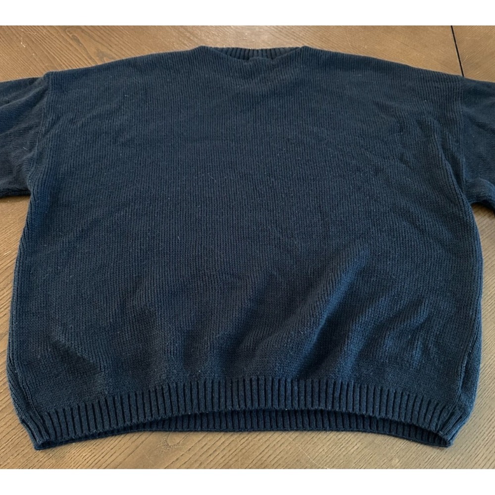 VTG Faded Glory American Flag Knit Sweater XL Crewneck Patriotic‎ 90s Fall - Picture 5 of 5